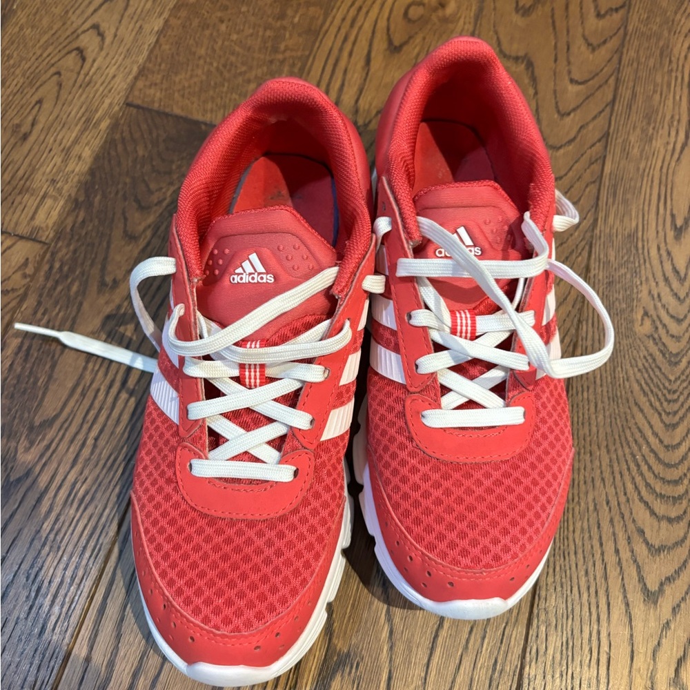 Adidas Scarlet and White Running Shoes
